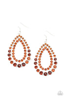 Paparazzi Earrings Glacial Glaze - Brown