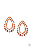 Paparazzi Earrings Glacial Glaze - Brown