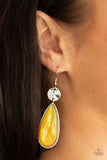 Paparazzi Earrings Jaw-Dropping Drama - Yellow