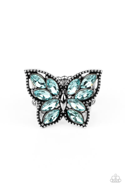 Paparazzi Fluttering Fashionista - Blue Butterfly Ring