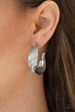 Paparazzi Curves In All The Right Places - Silver Hoope Earrings
