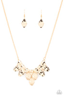 Paparazzi Rustic Smolder - Gold Necklace