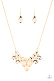 Paparazzi Rustic Smolder - Gold Necklace