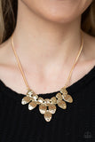 Paparazzi Rustic Smolder - Gold Necklace