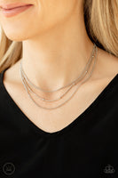 Paparazzi Subtly Stunning - Silver Necklace