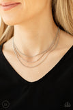 Paparazzi Subtly Stunning - Silver Necklace