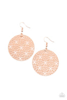 Paparazzi Metallic Mosaic - Rose Gold Earring