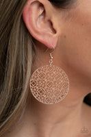 Paparazzi Metallic Mosaic - Rose Gold Earring