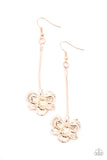 Paparazzi Opulently Orchid - Rose Gold Earring