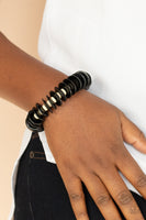 Paparazzi Caribbean Reefs - Black Wood Bracelet