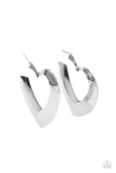 Paparazzi Heart-Racing Radiance - Silver Heart Hoop Earring