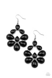 Paparazzi In Crowd Couture - Black Earrings