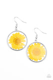 Paparazzi Forever Florals - Yellow Earrings