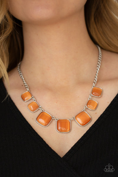 Paparazzi Aura Allure - Orange Necklace