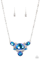 Paparazzi Cosmic Coronation - Blue Iridescent Necklace