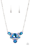 Paparazzi Cosmic Coronation - Blue Iridescent Necklace