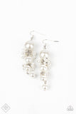 Paparazzi Ageless Applique - White Pearl Earring