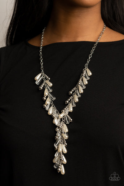 Paparazzi Dripping With DIVA-ttitude - White Pearl Necklace
