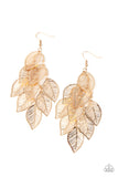 Paparazzi Limitlessly Leafy - Gold Earrings