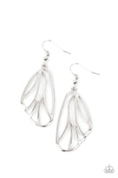 Paparazzi Turn Into A Butterfly - Silver Earrings