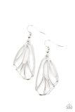 Paparazzi Turn Into A Butterfly - Silver Earrings