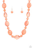 Paparazzi  Staycation Stunner - Orange Necklace