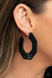 Paparazzi Fabulously Fiesta - Black Earring