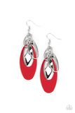 Paparazzi Ambitious Allure - Red Earring