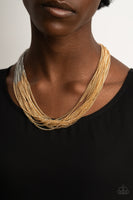 Paparazzi Metallic Merger - Gold Necklace