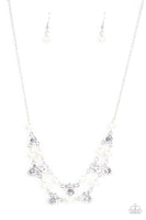 Paparazzi Royal Announcement - White Pearl Necklace