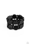 Paparazzi Beach Bravado - Black Wood Bracelet