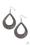 Paparazzi A Hot MESH - Black Earrings