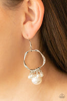Paparazzi Delectably Diva - White Earrings