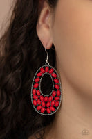 Paparazzi Beaded Shores - Red Earrings