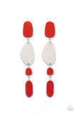 Paparazzi Deco By Design - Red Earrings