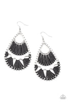 Paparazzi Samba Scene - Black Earrings