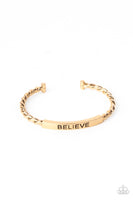 Paparazzi Keep Calm and Believe - Gold Bracelet