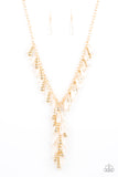 Paparazzi Dripping With DIVA-ttitude - Gold Pearl Necklace