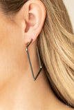 Paparazzi Material Girl Magic - Black Hoop Earring