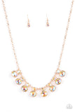 Paparazzi Cosmic Countess - Rose Gold Necklace