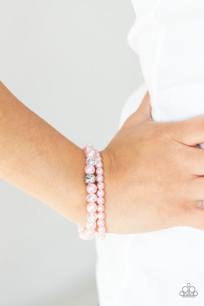 Paparazzi Cotton Candy Dreams - Pink Pearl Bracelet