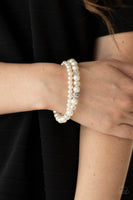 Paparazzi Cotton Candy Dreams - White Pearl Bracelet