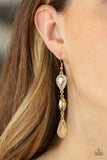 Paparazzi Test of TIMELESS - Gold Earrings