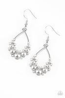 Paparazzi Fancy First - Silver Earrings