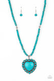 Paparazzi A Heart Of Stone - Blue Heart Necklace