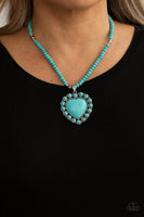 Paparazzi A Heart Of Stone - Blue Heart Necklace