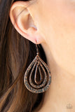 Paparazzi Plains Pathfinder - Copper Earrings