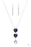 Paparazzi Flirtatious of Them All - Blue Double Heart Necklace