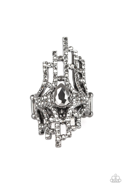 Paparazzi Modern Muse Black Ring - The Jewelry Box Collection 