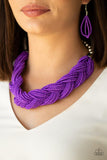 Paparazzi The Great Outback - Purple Seed Bead Necklace - The Jewelry Box Collection 